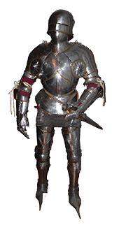 A suit of Gothic plate armour